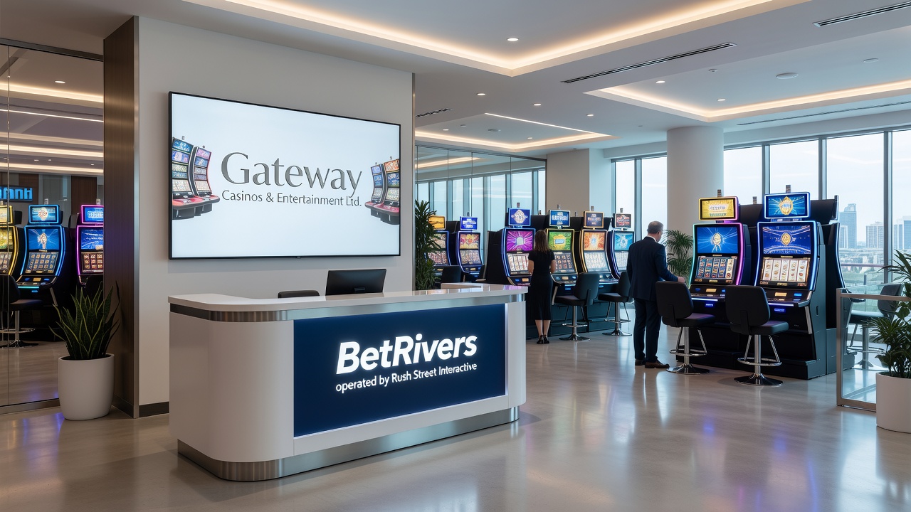 Interior of Starlight Casino Edmonton showing gaming floor and promotional displays
